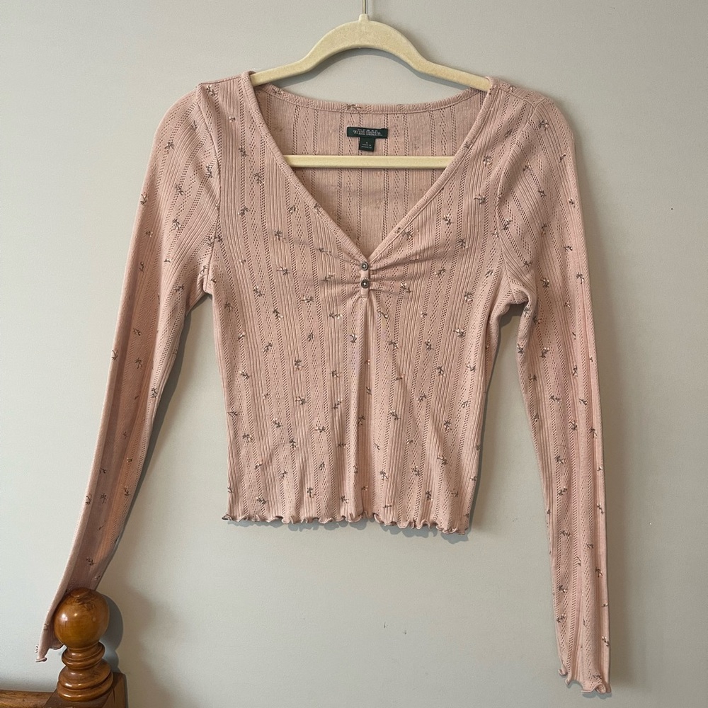 pink floral long sleeve